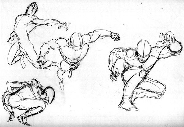 600x416 Superhero Poses Reference Of Poses And Gestures. Draw