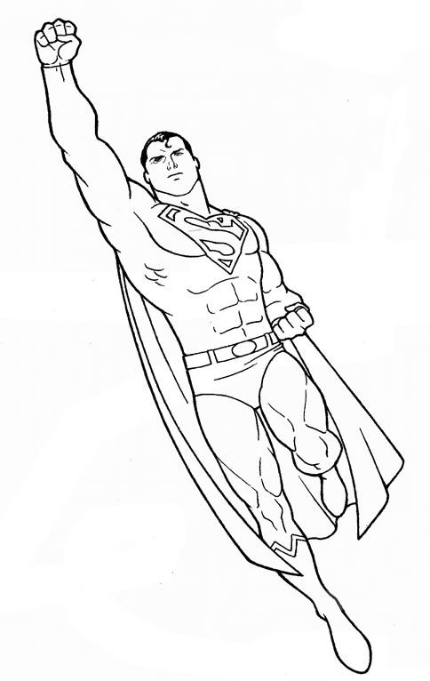 484x766 Drawn Superman Flying