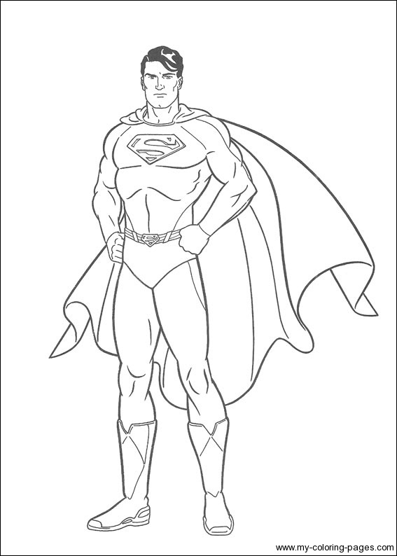 567x794 Super Man Coloring Page
