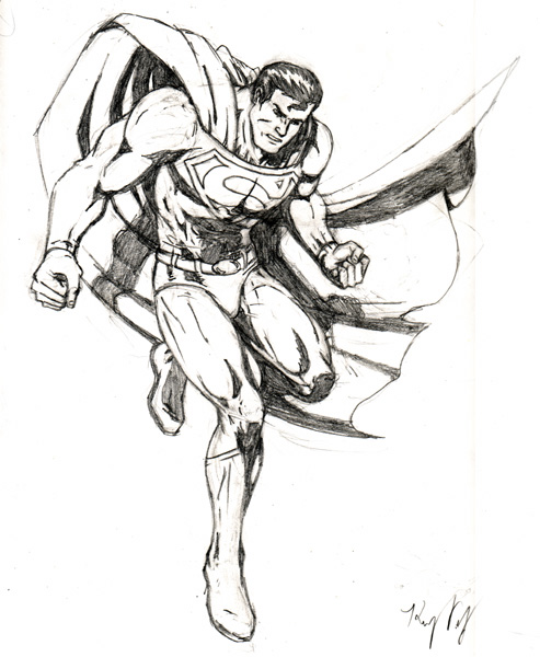 493x600 Superman Drawing Kenny Velez