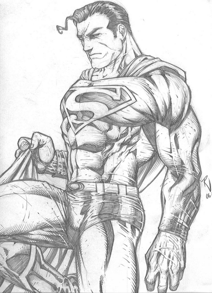 743x1024 Superman Pencil Drawings Superman Rudyvasquez