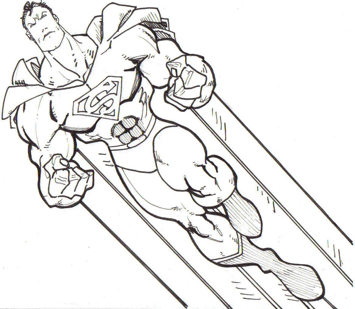 1167x1015 Superman Easy Coloring Pages