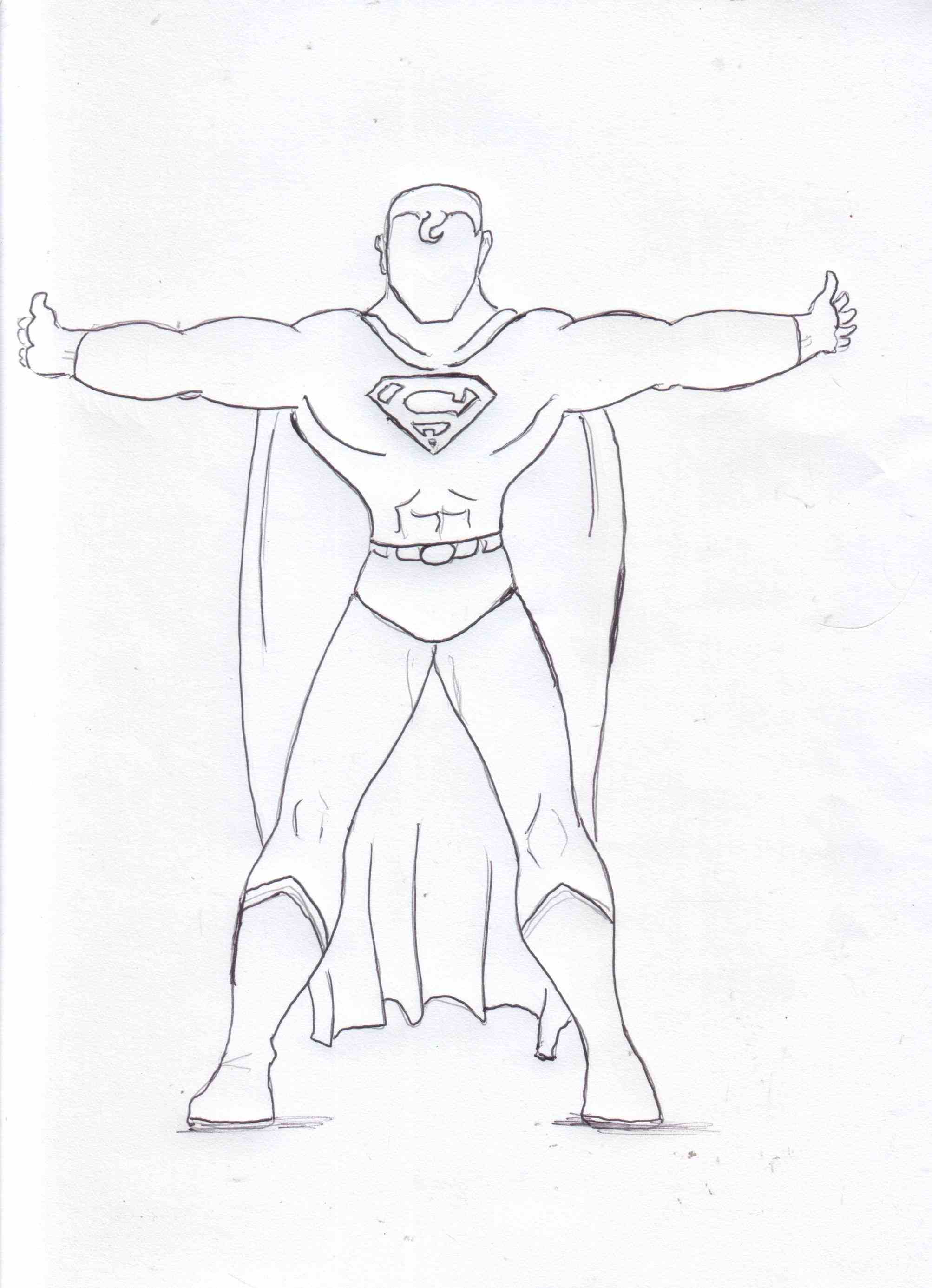 Easy Superman Drawings Sketches Sketch Coloring Page 3952 | The Best ...