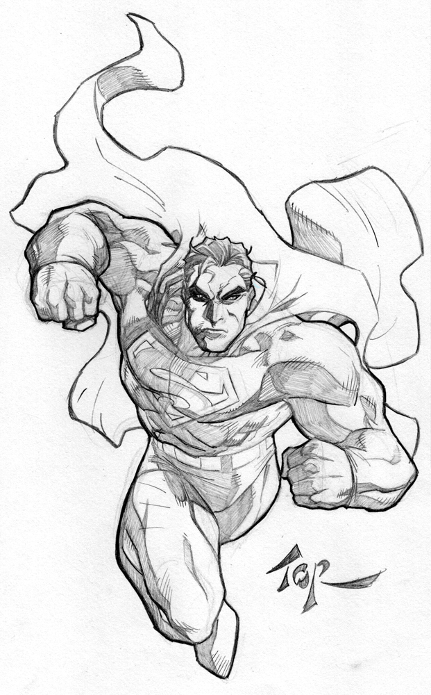 621x1000 Superman Logo Drawing In Pencil