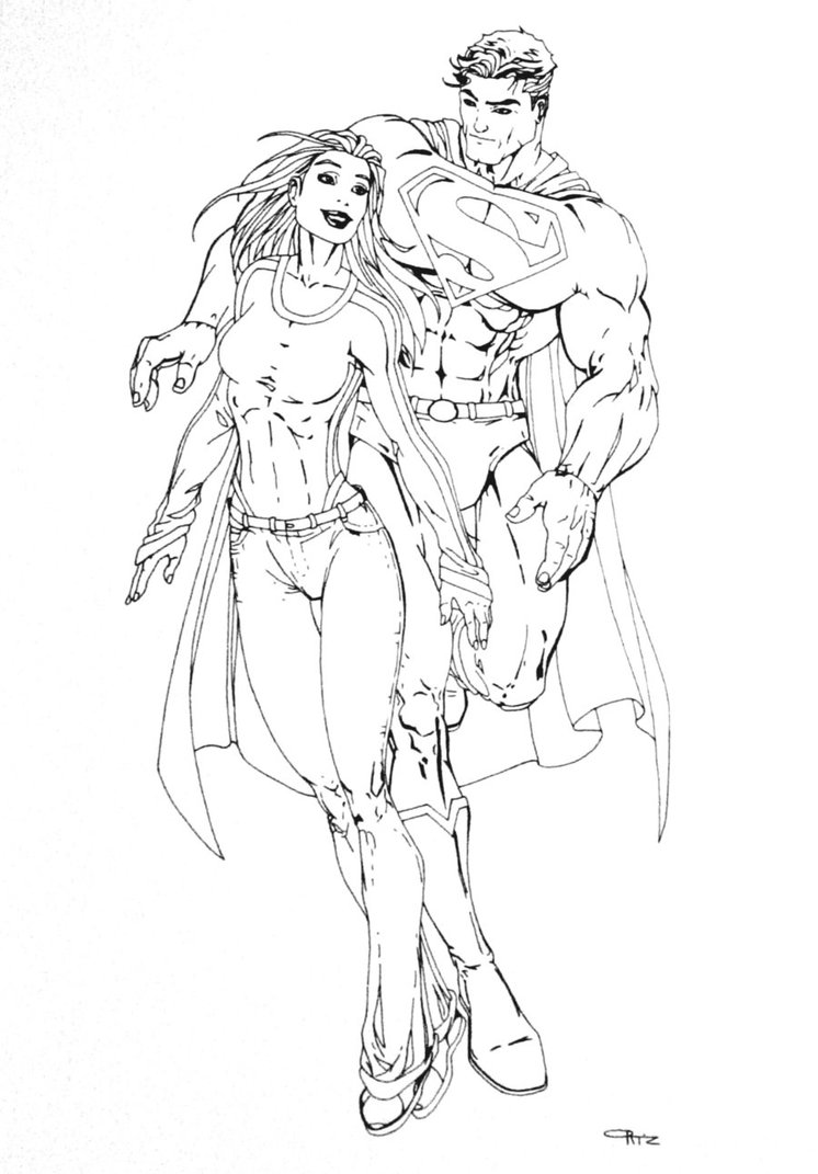 746x1071 Drawn Superman Superwoman