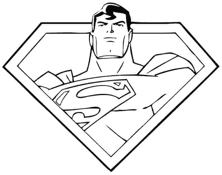 763x600 Superman Printable Coloring Pages Superman Color Page Printable