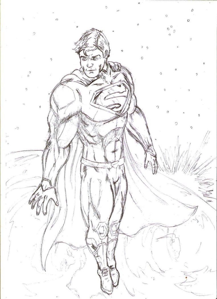 762x1048 Superman Sketch 2 By Michaellthomas