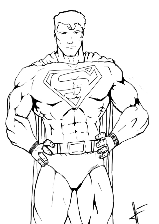 637x900 Superman Sketch By V P J