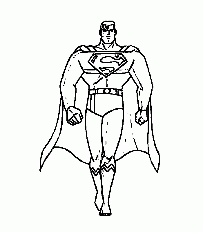 700x800 Superman Cartoon Coloring Pages