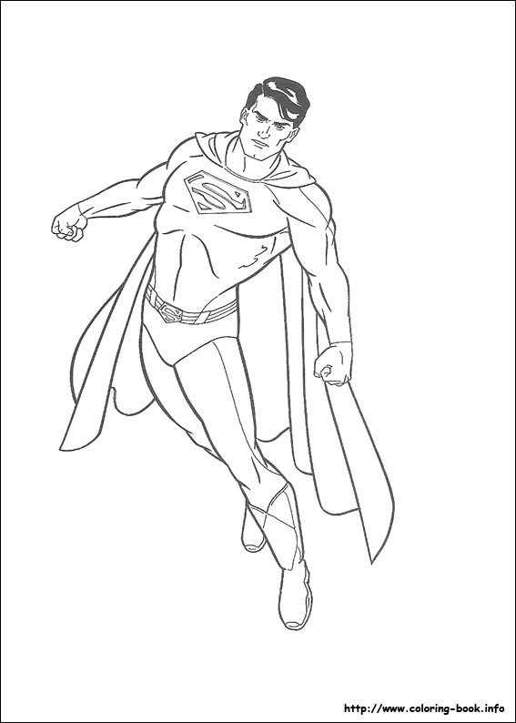 567x794 Superman Pictures To Colour Kids Coloring Page