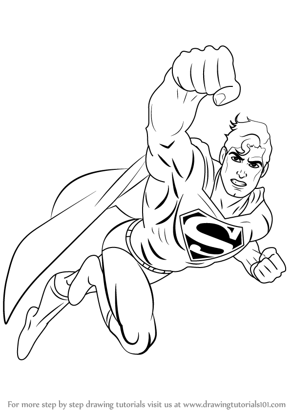 Superman Drawing Tutorial at GetDrawings | Free download