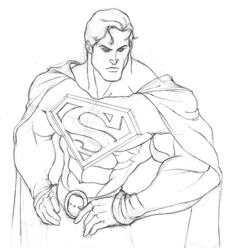 460x504 Pictures Simple Pencil Drawings Of Superman,