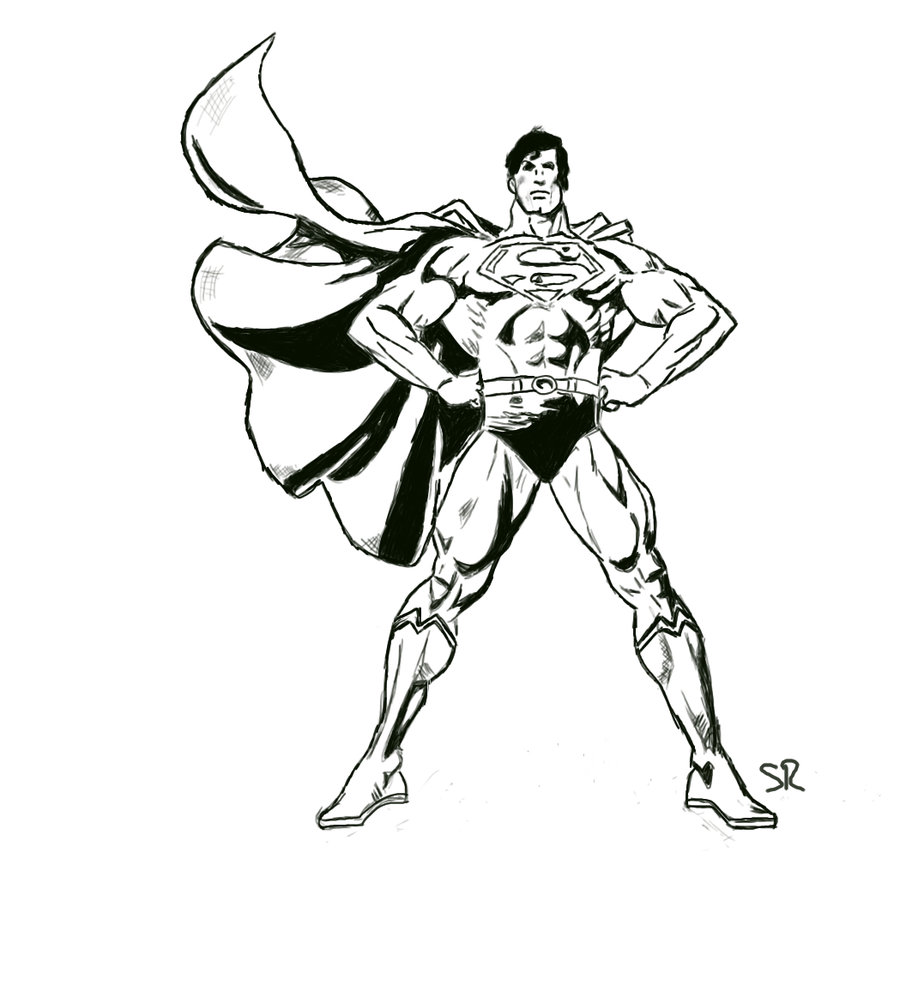 900x986 Superman Sketch By Staticred