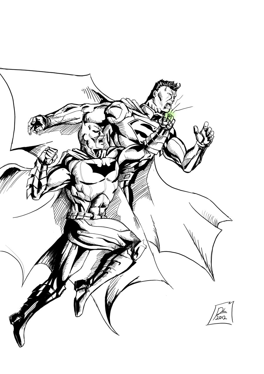 900x1273 Batman Vs Superman By N8watcher