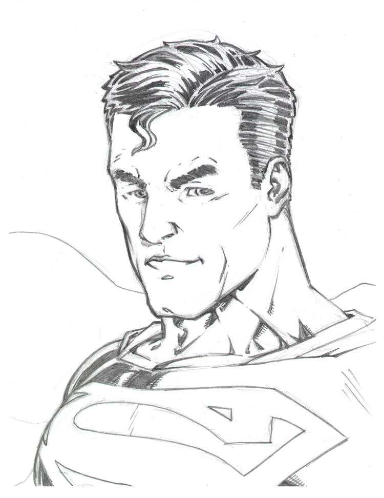 Superman Face Drawing at GetDrawings | Free download