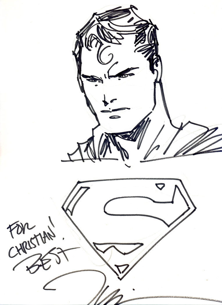 764x1051 Jim Lee Superman Sketch By Venomaxxx