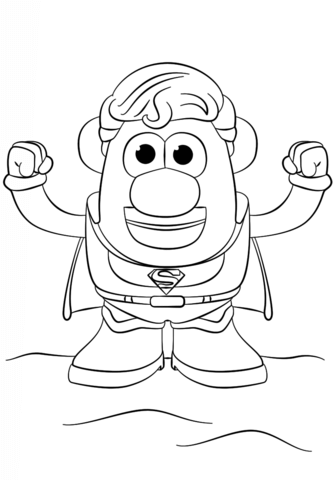333x480 Potato Head Superman Coloring Page Free Printable Coloring Pages