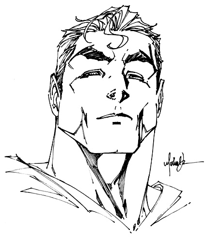 Superman Face Drawing at GetDrawings | Free download