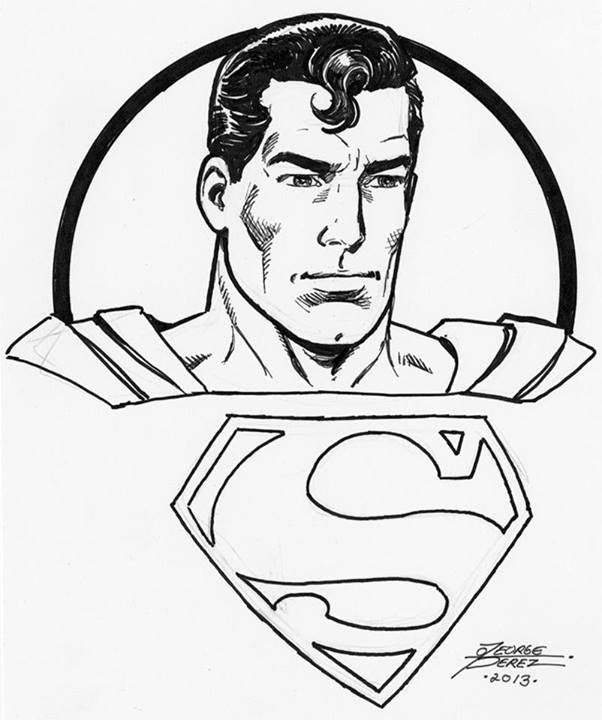 Superman Face Drawing at GetDrawings | Free download