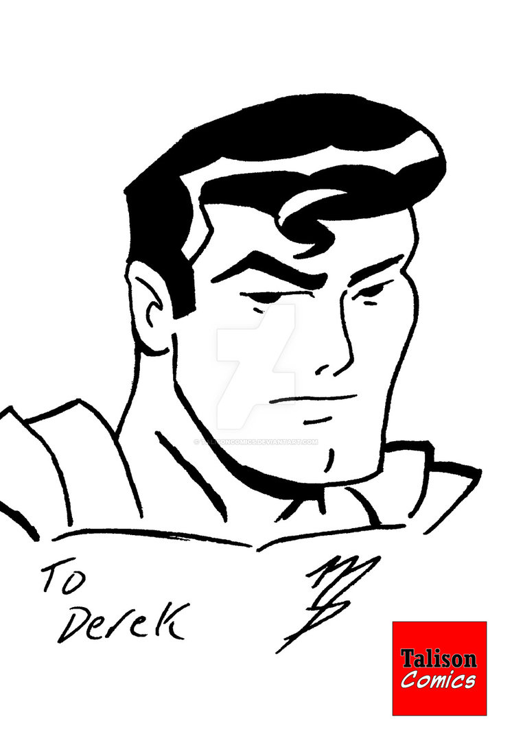 746x1070 Superman Sketch Card In Bruce Timm Style By Talisoncomics