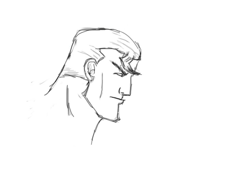 800x616 Superman Head Sketch Antonio Nikoloski