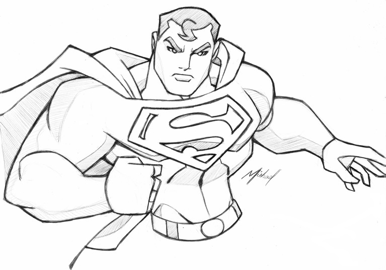 767x536 Superman Sketch By Icemaxx1
