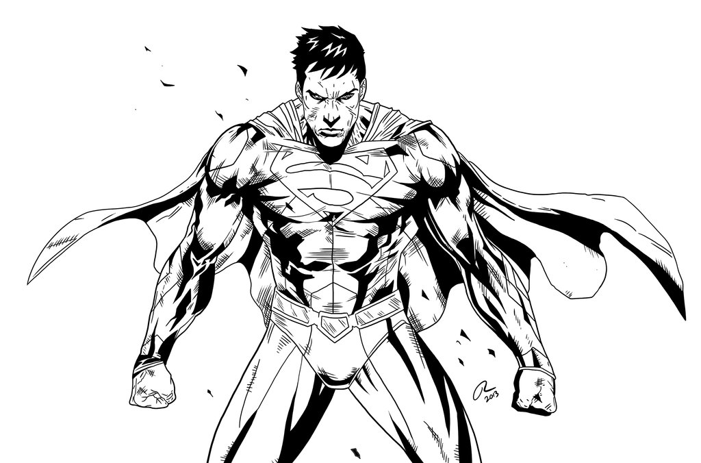 Superman Line Drawing at GetDrawings | Free download