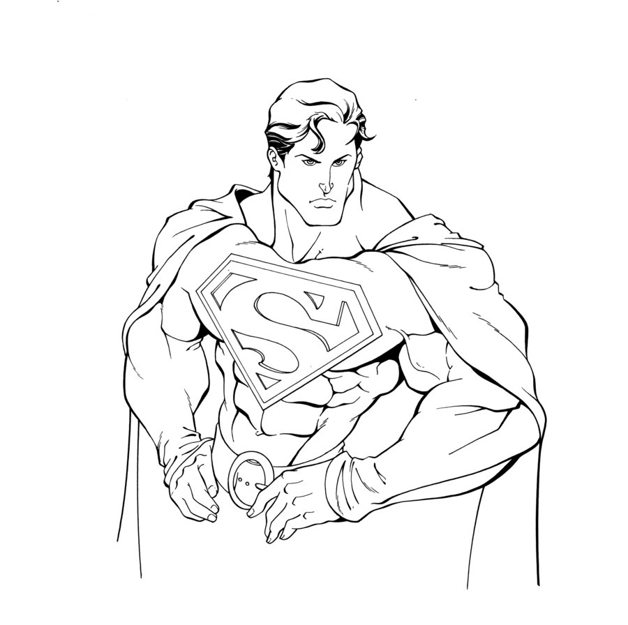 Superman Line Drawing at GetDrawings | Free download