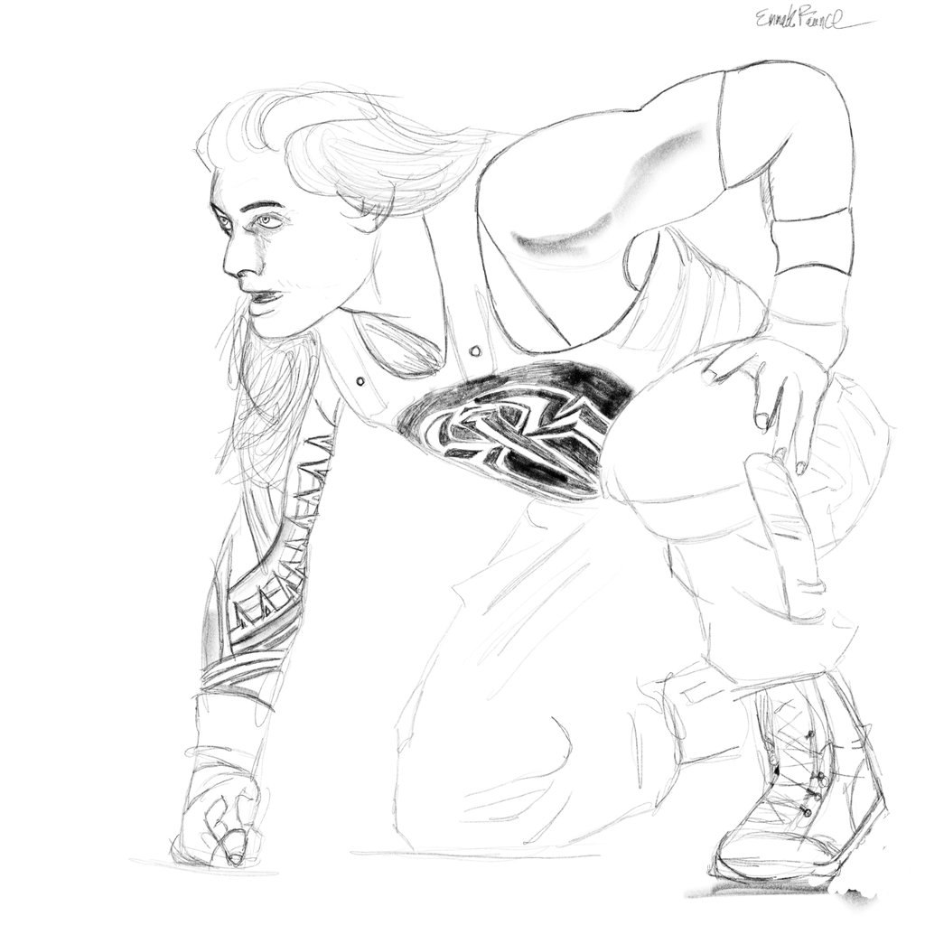 1024x1024 Roman Reigns The Soman Superman Sketch By Meltymint