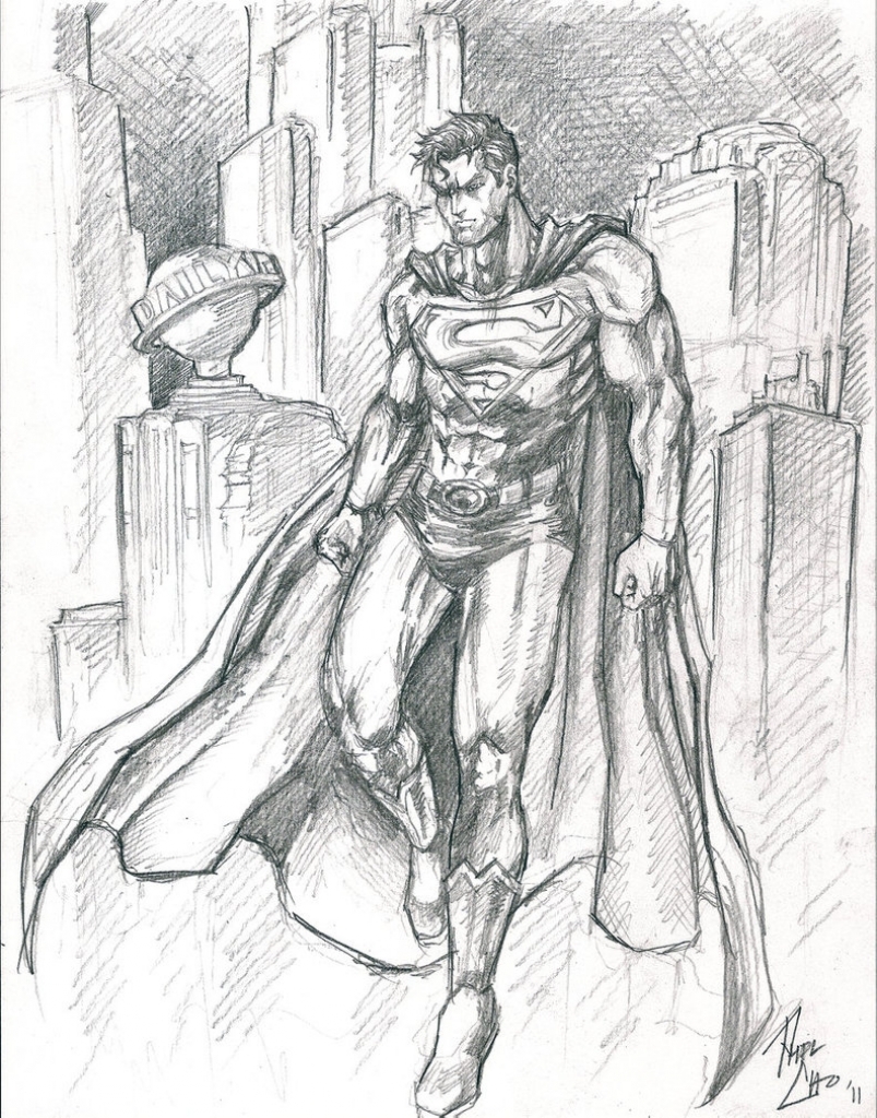 803x1024 Superman Pencil Drawings