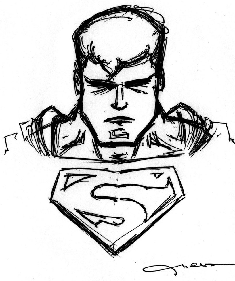 817x977 Superman Simple Drawing
