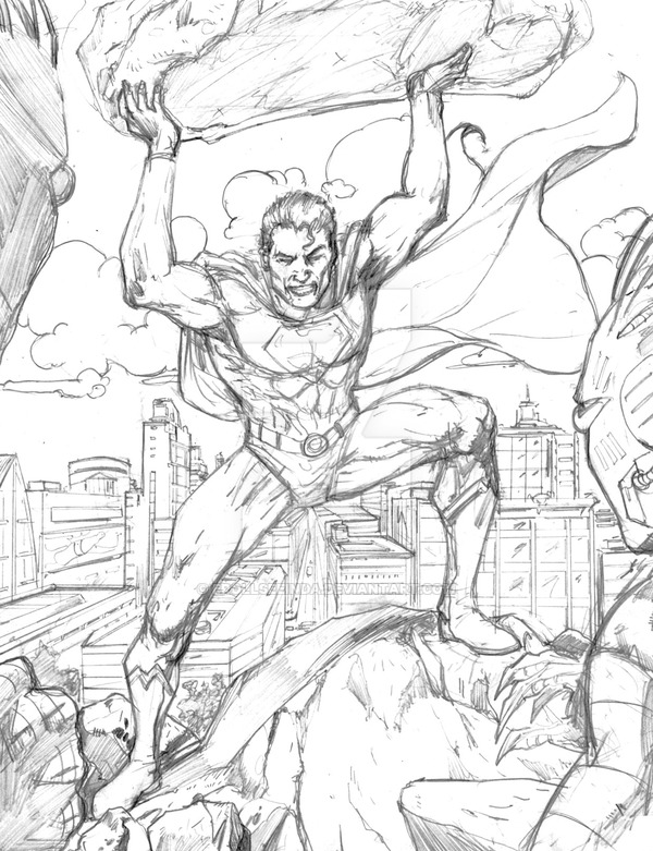 600x781 Superman Pencil Sketch. By Erollseeinda