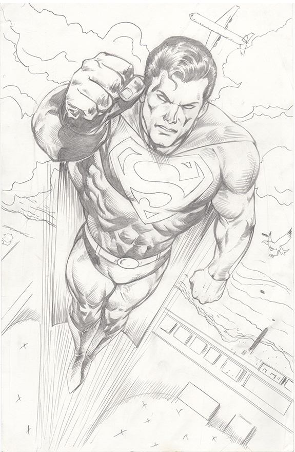 575x880 Superman Pencils Pinup 2016 By Rnabrandent