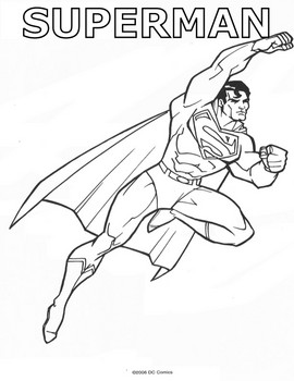 270x350 Superman Fly Away, Superman, Coloring Pages