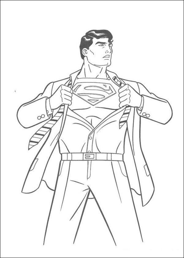 600x840 Superman Coloring Page 17 Superman Cims Diys