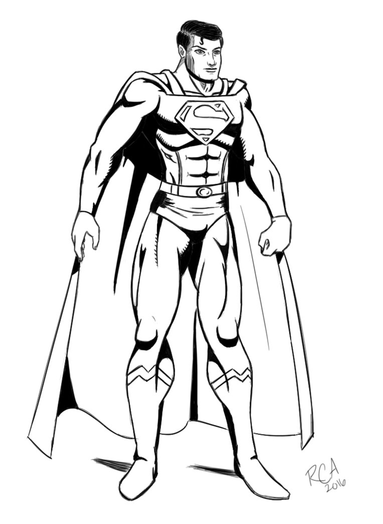 764x1047 Superman Drawing By Robertamaya