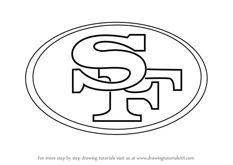 800x566 Step By Step How To Draw San Francisco 49ers Logo