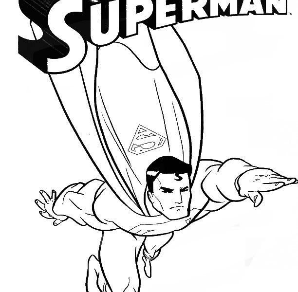 612x600 Superman Pictures To Colour Free Printable Superman Coloring Pages