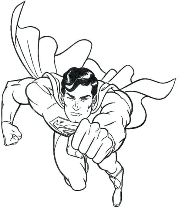 600x705 Top Rated Superman Coloring Pages Pictures Handsome Superman