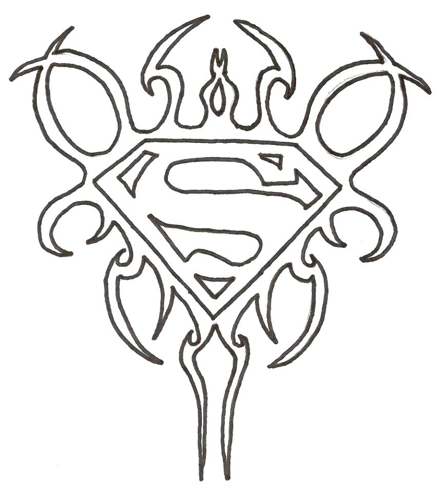 863x976 Coloring Superman Logo Coloring Page Pages Free. Superman Logo