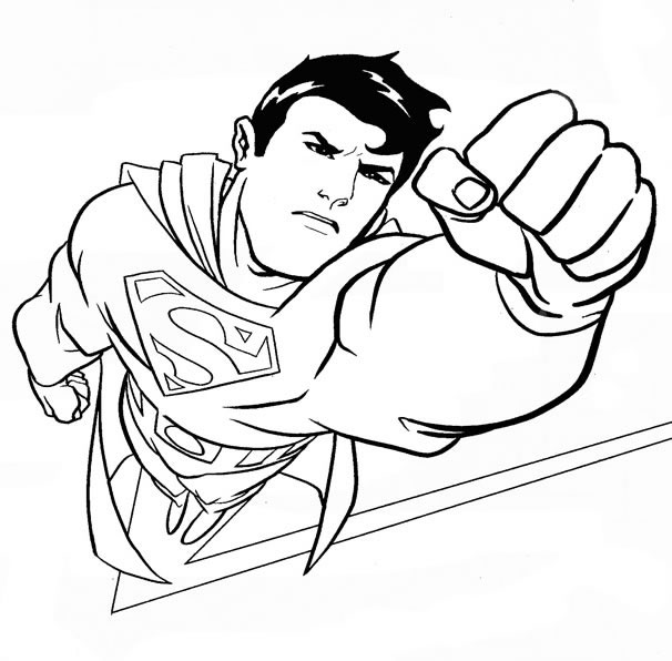 606x596 Coloring Pages Of Superman