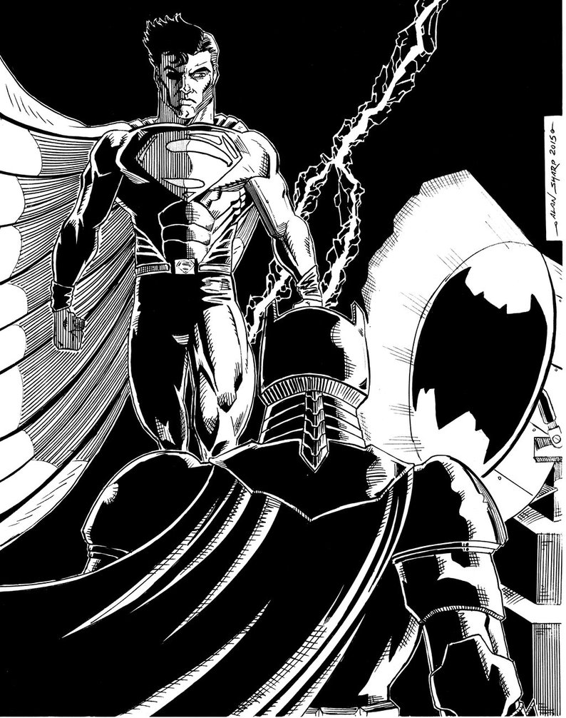 794x1006 Batman V Superman Auction Final Inks By Fanboy67