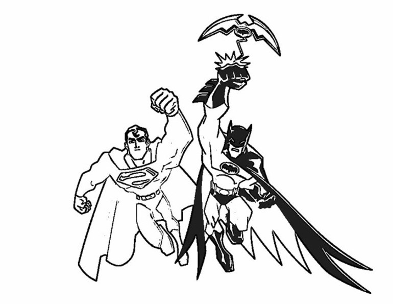 770x595 Superman Batman Coloring Pages
