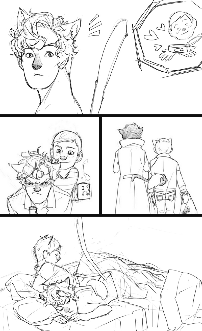 800x1308 Catlock Sketches By Navydream.y Hold Tails In