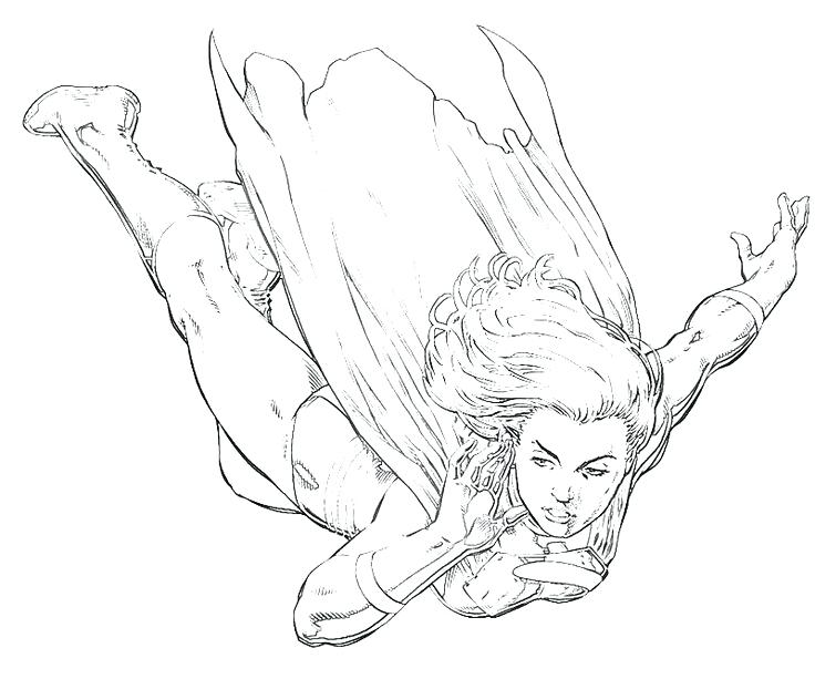 736x613 Pretty Supergirl Coloring Pages Free Download Best Super Images