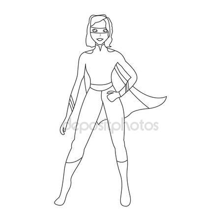 450x450 Superwoman Cartoon Character Sketch Stock Vector Jokalar01