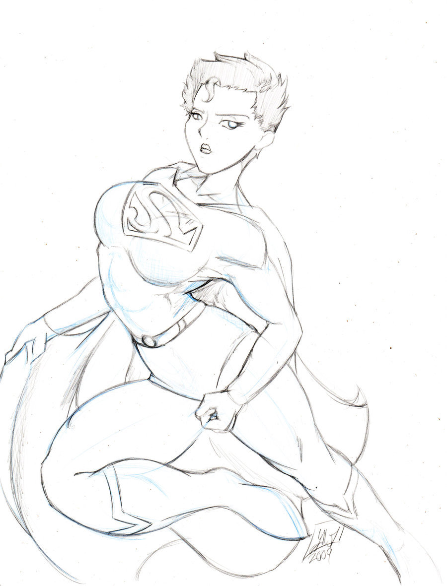 900x1181 Superwoman Sketch By Omegaglitch603