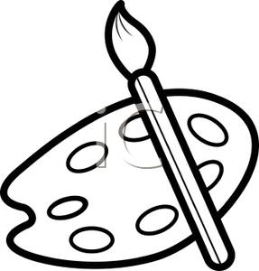 287x300 Art Supplies Black And White Clipart