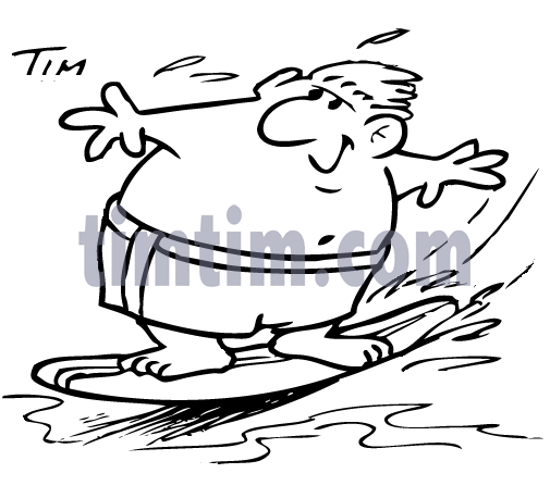 505x458 Free Drawing Of A Surfer Bw From The Category Sports