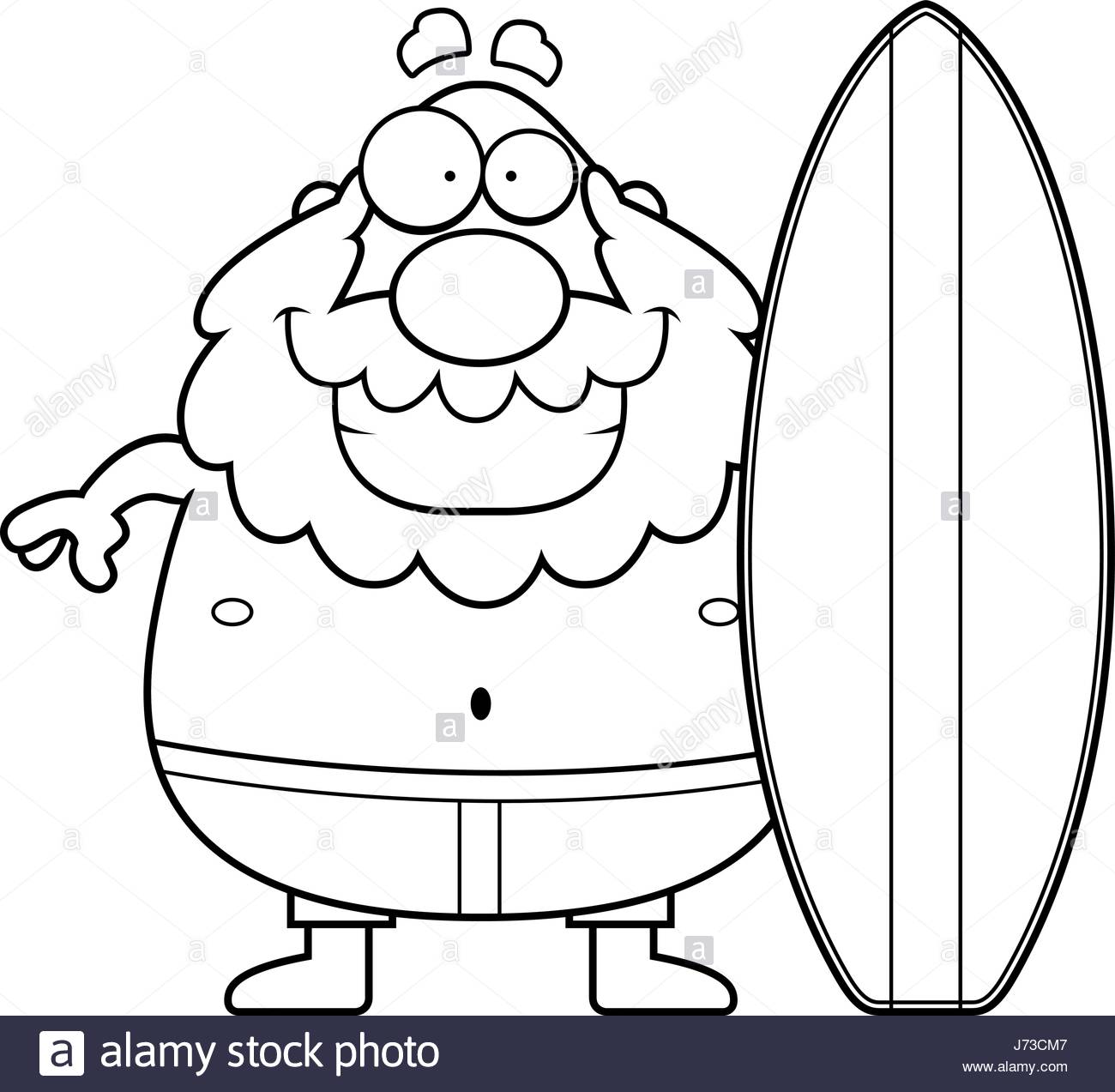 1300x1273 A Cartoon Man With A Surfboard Stock Vector Art Amp Illustration